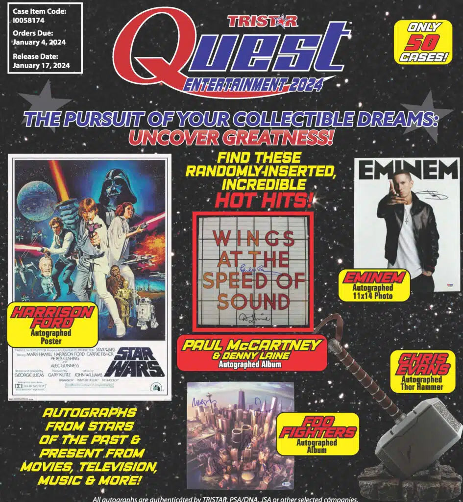 2024 TRISTAR Quest Entertainment Memorabilia