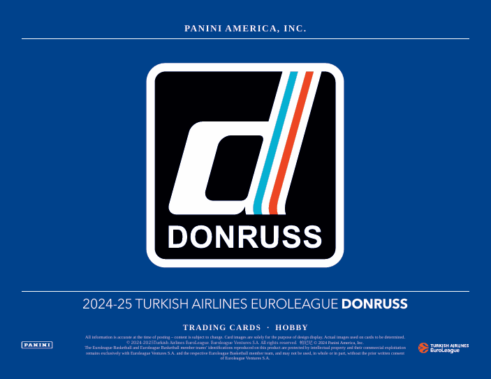 2024-25 Donruss Euroleague Basketball Hobby Box