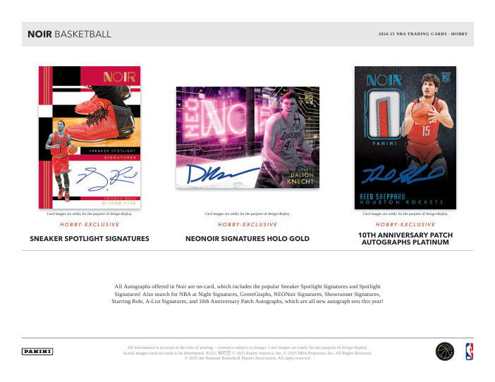 2024-25 Panini Noir Basketball Hobby Box