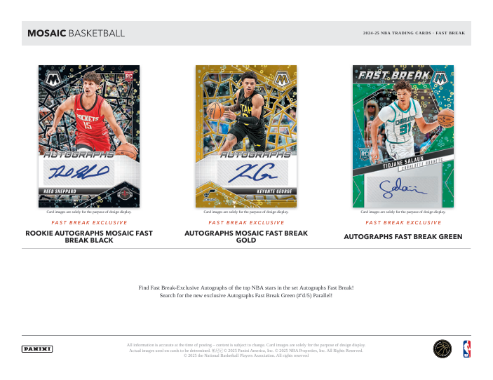 2024-25 Panini Mosaic Fast Break Basketball Hobby