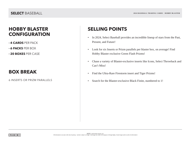 2024 Select Baseball Hobby Blaster