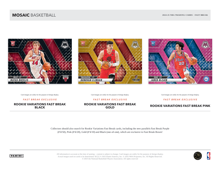 2024-25 Panini Mosaic Fast Break Basketball Hobby