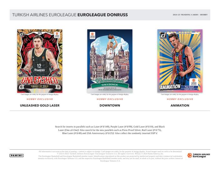 2024-25 Donruss Euroleague Basketball Hobby Box