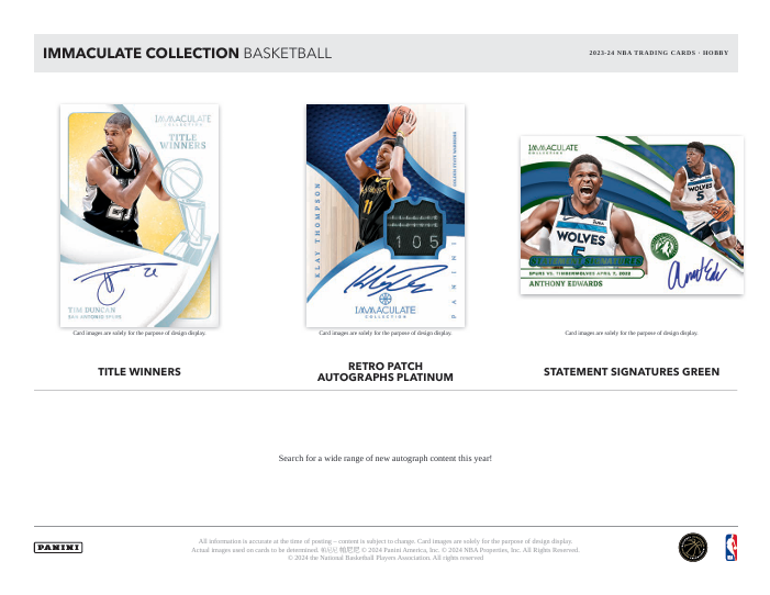 2023-24 Panini Immaculate Collection Basketball