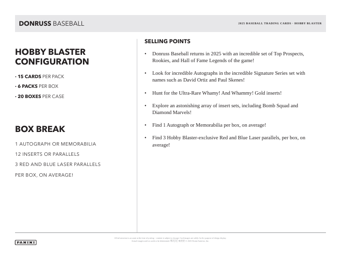 2025 Donruss Baseball Hobby Blaster