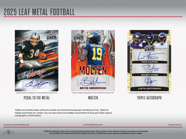 2025 Leaf Metal Football Hobby Box