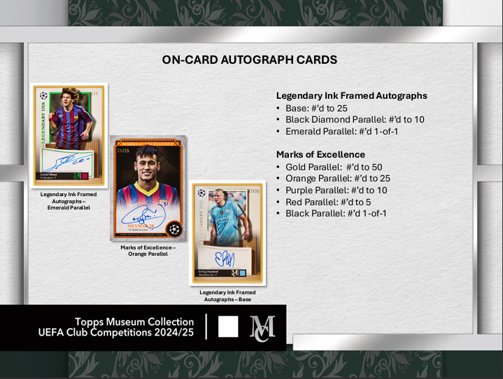 2024-25 Topps UEFA Club Competitions Museum Collection Soccer Hobby Box