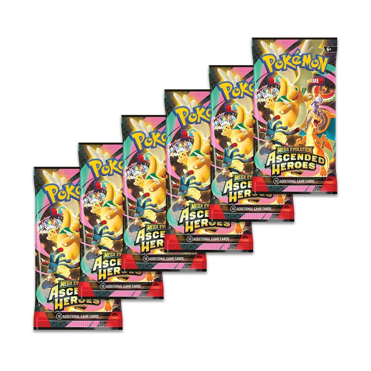 Pokémon TCG: Mega Evolution Ascended Heroes Booster Bundle (6 Packs)