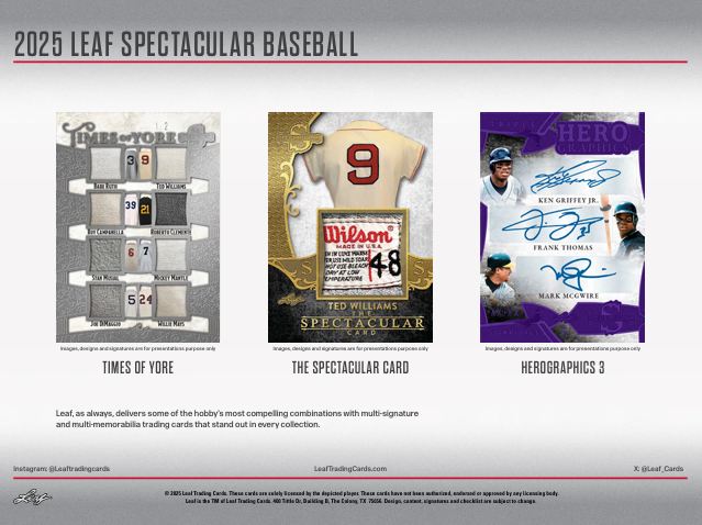 2025 Leaf Spectacular Baseball Hobby Box