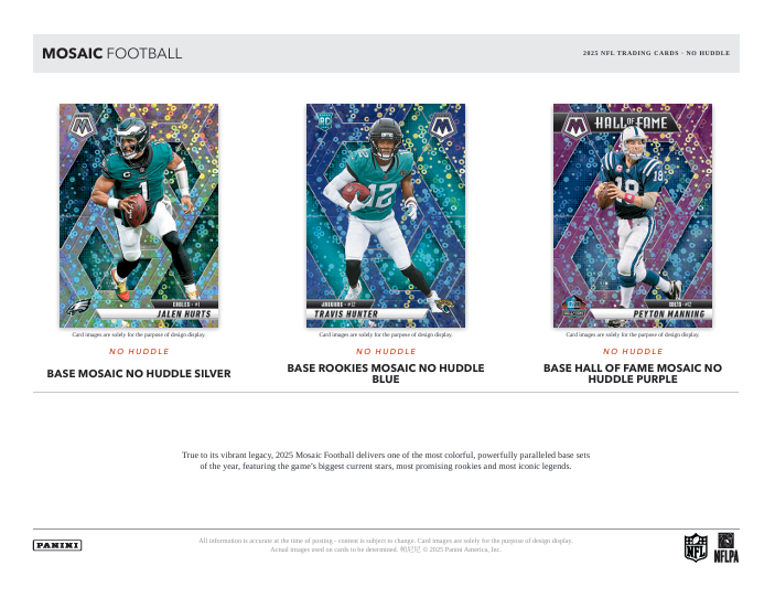 2025 Panini Mosaic No Huddle Football Hobby Box