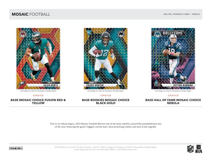 2025 Mosaic Choice Football Hobby Box
