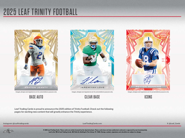 2025 Leaf Trinity Football Hobby Box