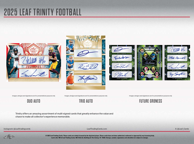 2025 Leaf Trinity Football Jumbo Box