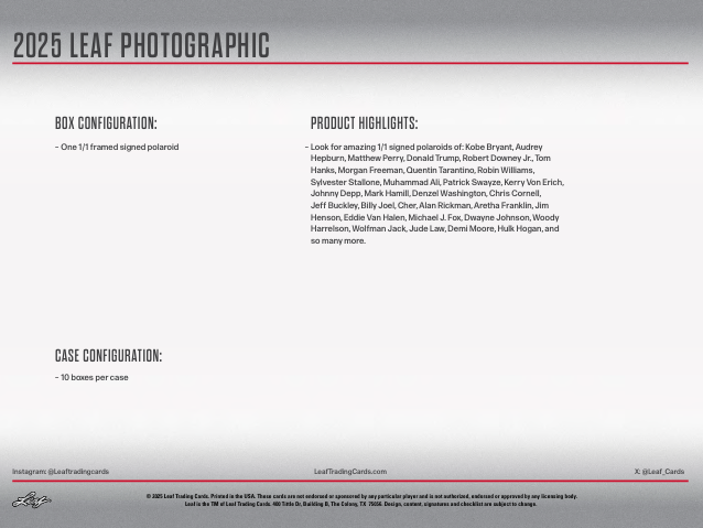 2025 Leaf Photographic Box