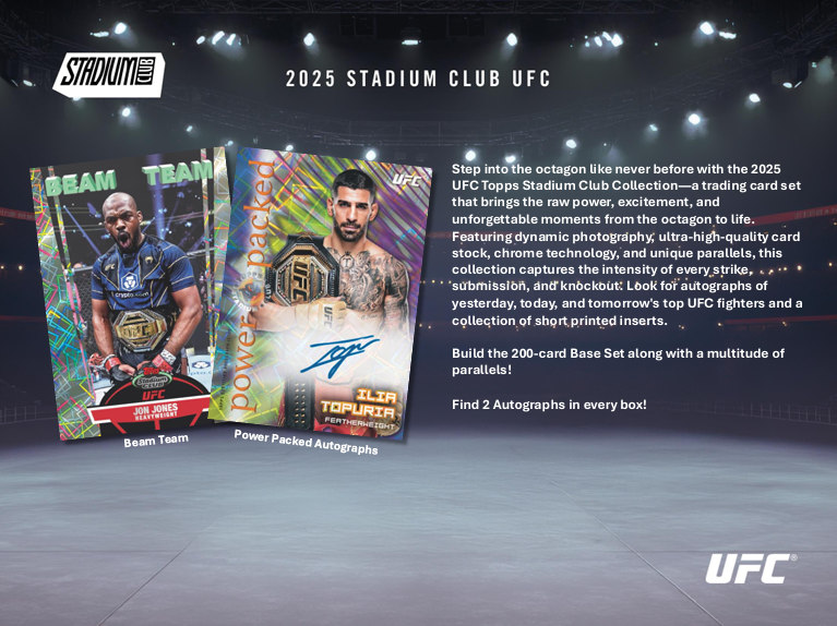 2025 Topps Stadium Club UFC Cards Checklist and Product Breakdown