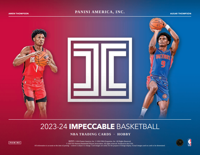 2023-24 Panini Impeccable Basketball Cards Checklist