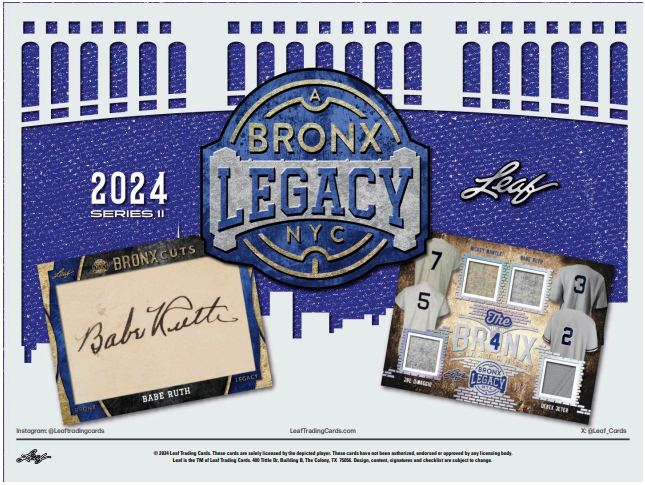 2024 Leaf A Bronx Legacy Series 2 Baseball Checklist