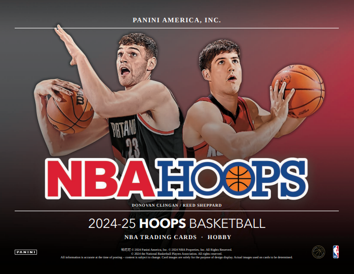 2024-25 Panini Hoops Basketball Hobby Checklist