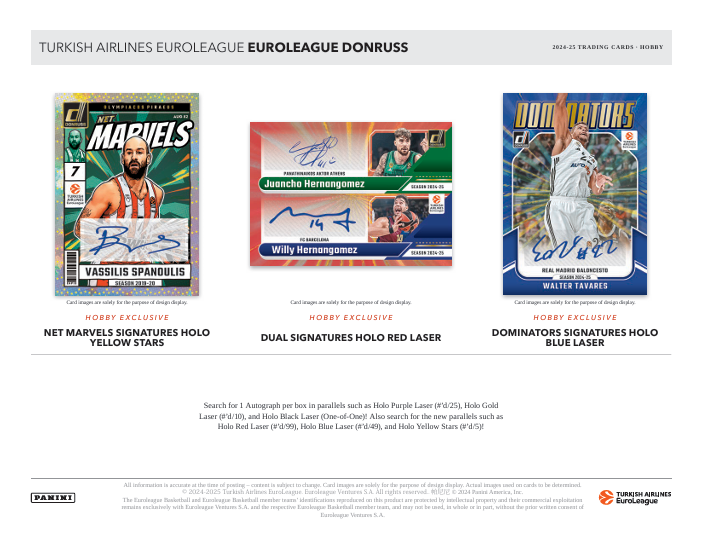 2024-25 Donruss Euroleague Basketball Hobby Box