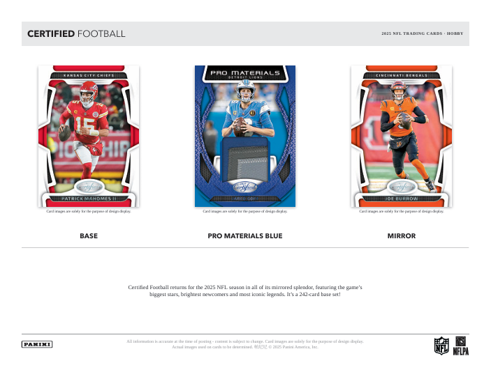 2025 Panini Certified Football Hobby Box