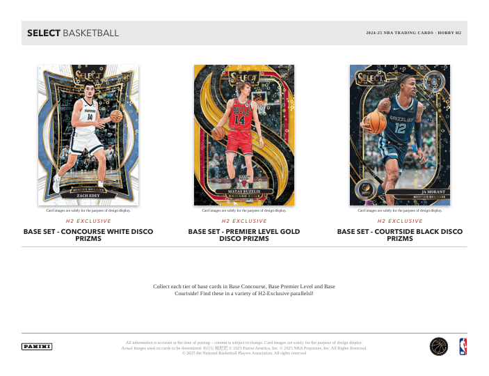 2024-25 Panini Select Basketball Hobby Hybrid H2