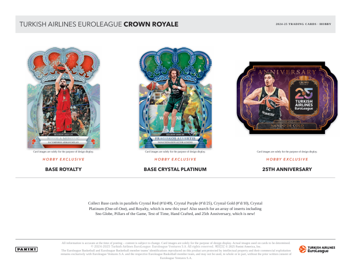 2024-25 Crown Royale Euroleague Basketball Hobby Box