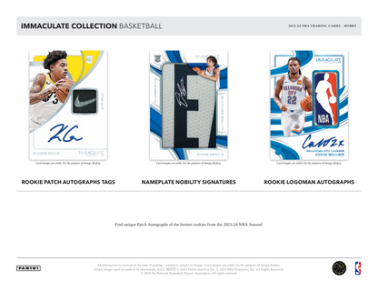 23-24 Panini Immaculate Collection Basketball Box