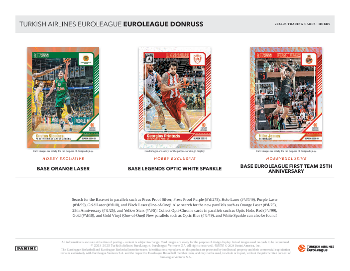2024-25 Donruss Euroleague Basketball Hobby Box