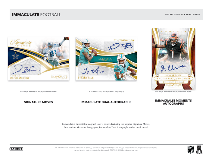2025 Panini Immaculate NFL Football Hobby Box