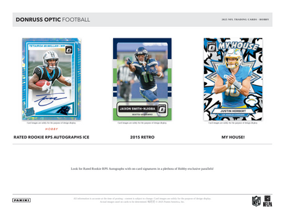 2025 Donruss Optic NFL Football Cards (Hobby Box)