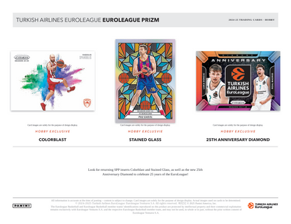 2024-25 Prizm Euroleague Basketball Hobby Box