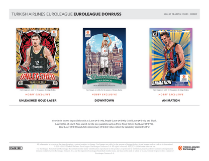 2024-25 Donruss Euroleague Basketball Hobby Box