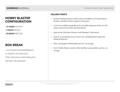 2025 Donruss Baseball Hobby Blaster
