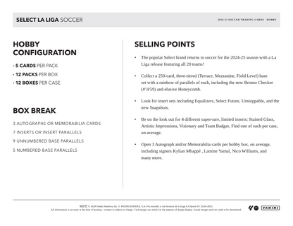 24-25 Panini Select La Liga Soccer Hobby Box