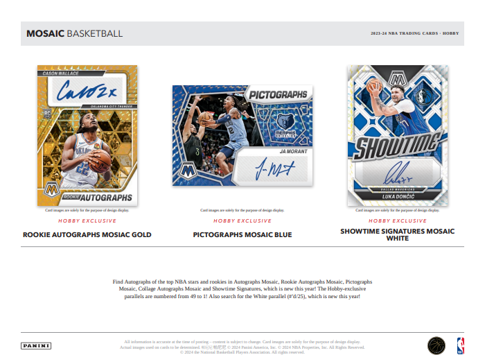 2023-24 Panini Mosaic Basketball Hobby Box