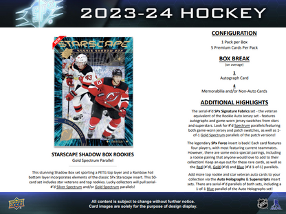 2023-24 Upper Deck SPX Hockey Hobby Box