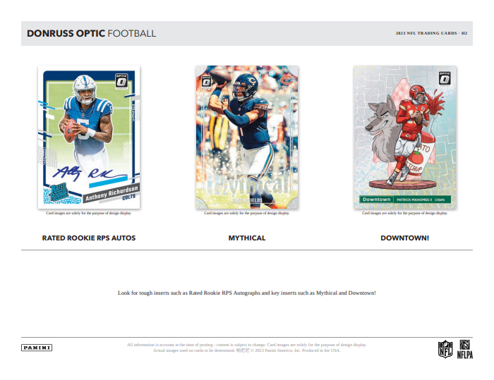 2023 Panini Donruss Optic Football Hobby Hybrid H2 Box