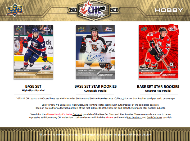 2023-24 Upper Deck CHL Hockey Hobby Box