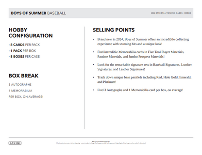 2024 Panini Boys of Summer Baseball Hobby Box