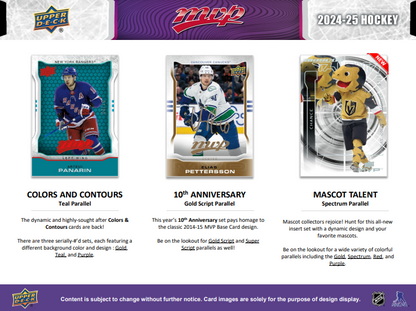 2024-25 Upper Deck MVP Hockey Hobby Box