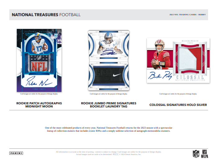 2023 Panini National Treasures Football Hobby Box