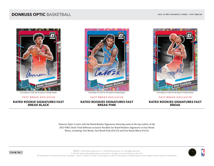 2023-24 Panini Donruss Optic Fast Break Basketball Hobby Box