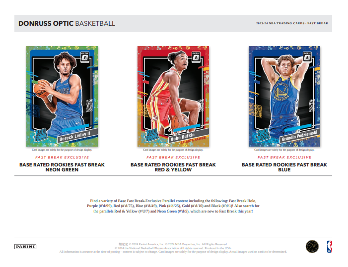 2023-24 Panini Donruss Optic Fast Break Basketball Hobby Box