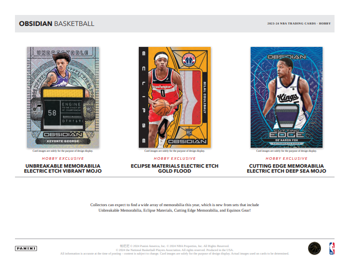 2023-24 Panini Obsidian Basketball Hobby Box