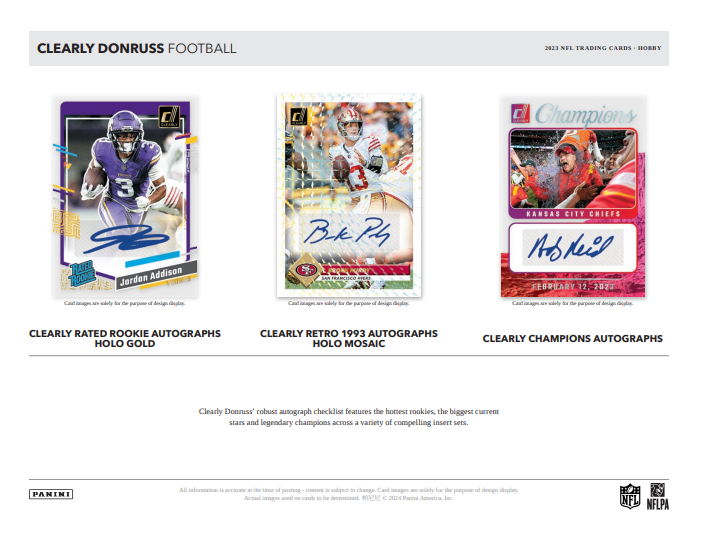 2023 Panini Clearly Donruss Football Hobby Box