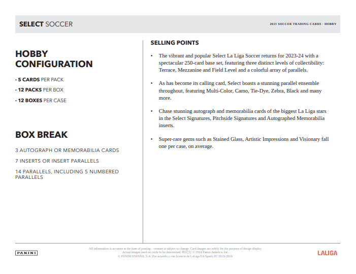 2023-24 Panini Select La Liga Soccer Hobby Box