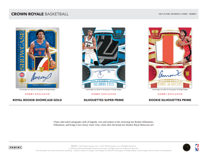 2023-24 Panini Crown Royale Basketball Hobby Box