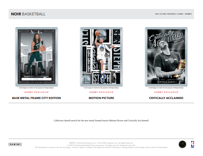 2023-24 Panini Noir Basketball Hobby Box