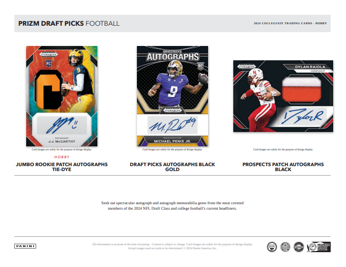 2024 Panini Prizm Draft Picks Collegiate Football Hobby Box