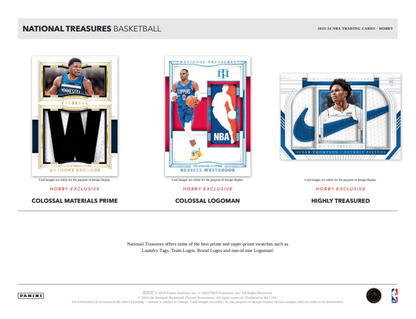 23-24 Panini National Treasures Basketball Hobby Box